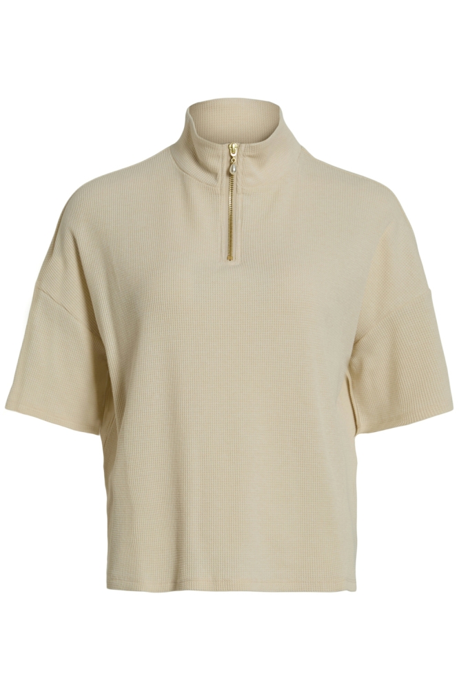 VIVAILA HIGH NECK 2/4 ZIPPER TOP 14105519 Birch